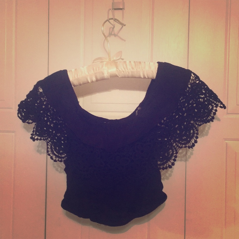 Off the shoulder crop top